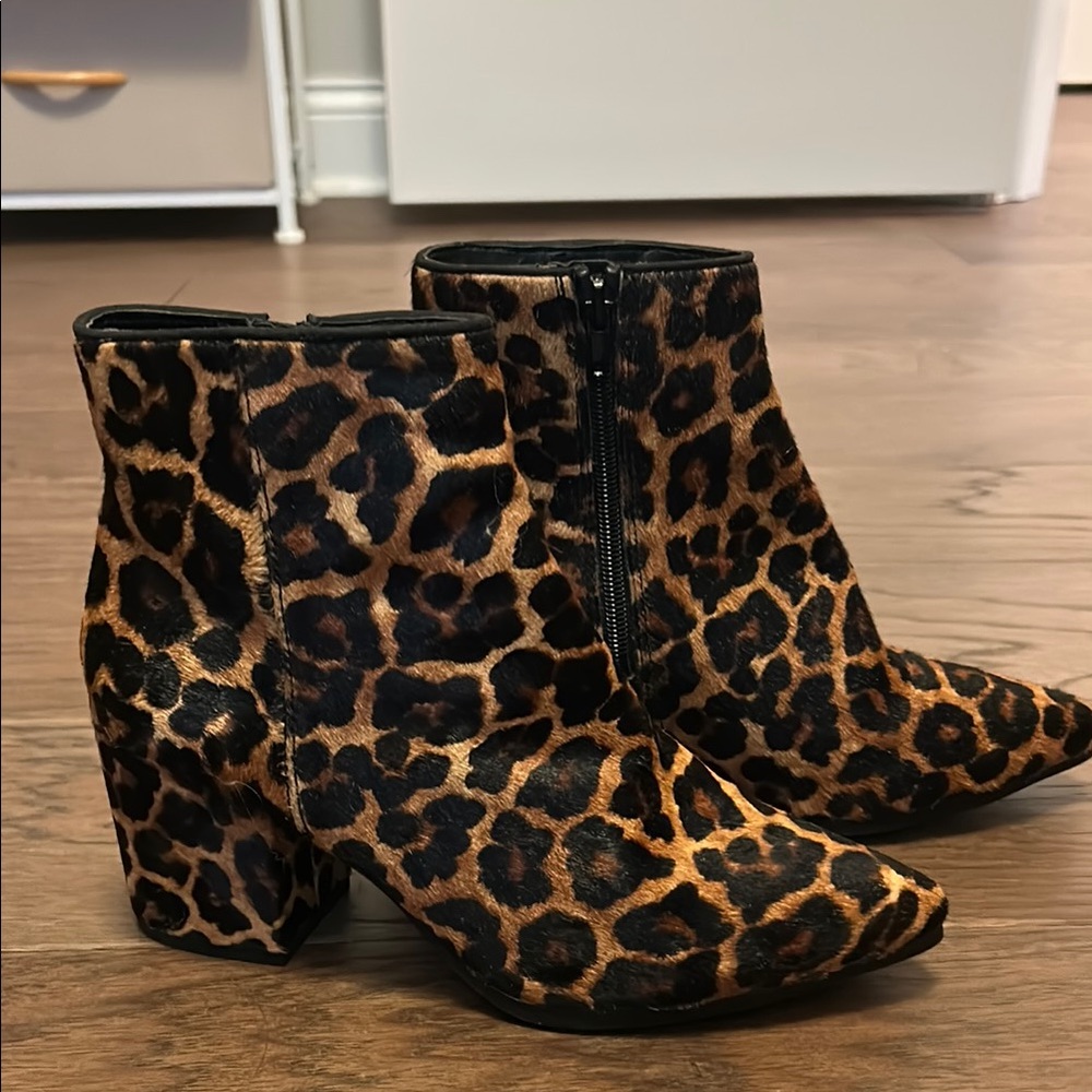 Aldo calf hair ankle boots